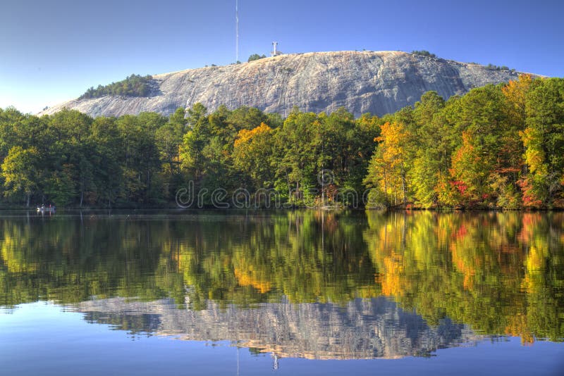 Stone Mountain stock photo. Image of water, forest, stone - 17785830
