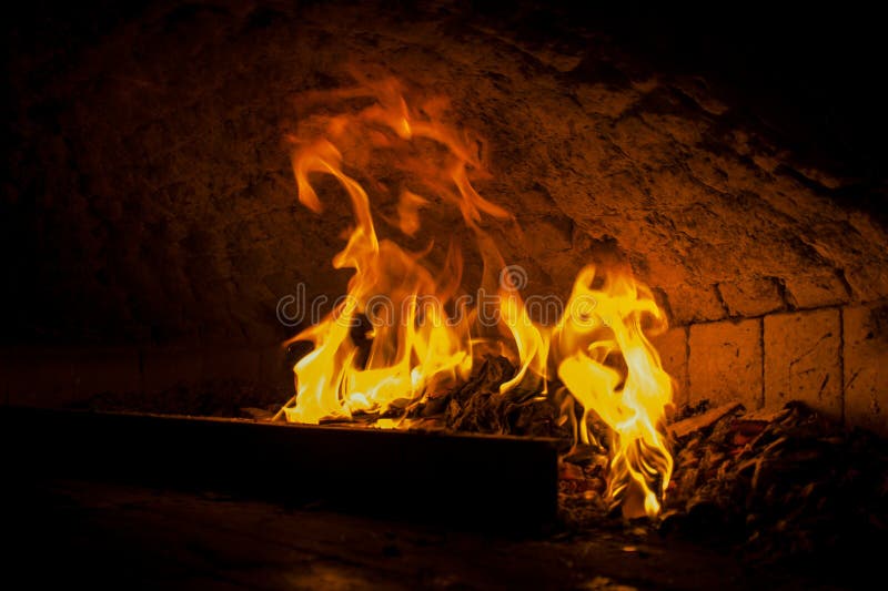 Stone oven fire stock photo. Image of oven, light, cooking 57456816