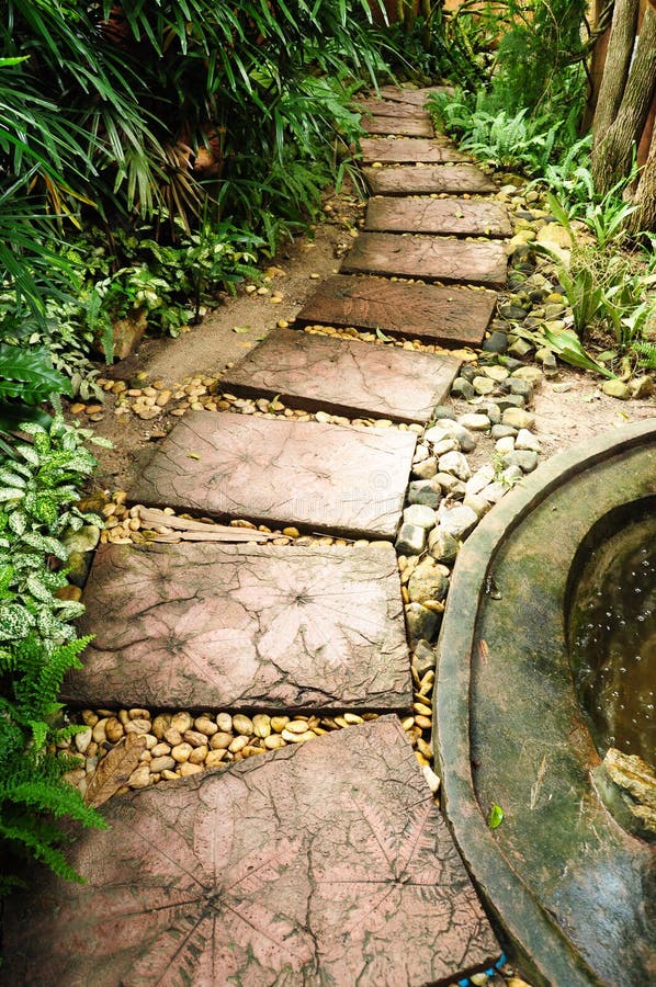 Stone path in the garden