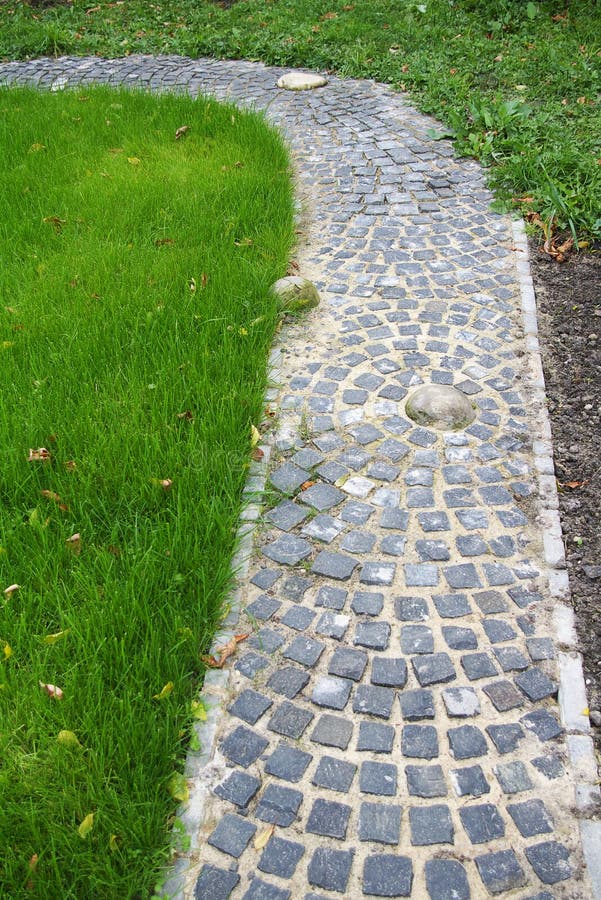 Stone path in a garden