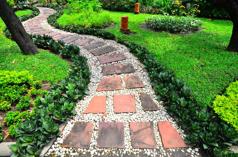 Stone Pathway stock photos Stone Pathway stock photos