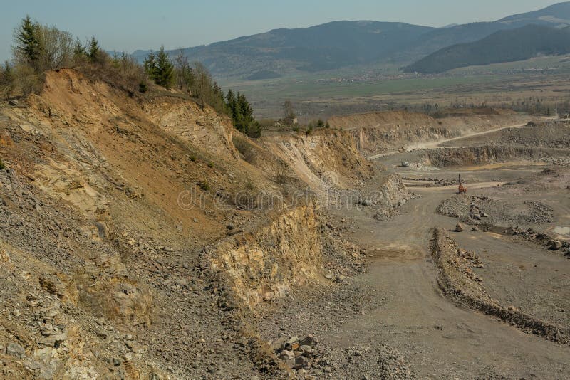 Stone Quarry stock image. Image of heap, excavator, industry 114799261
