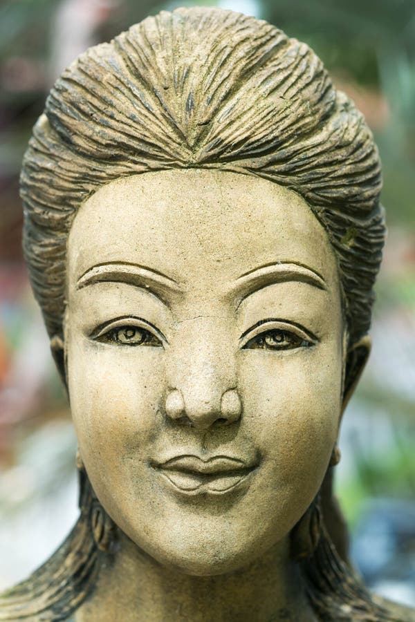 Stone Sculpture of an Asian Women Stock Photo Image of retro, classic 51652210
