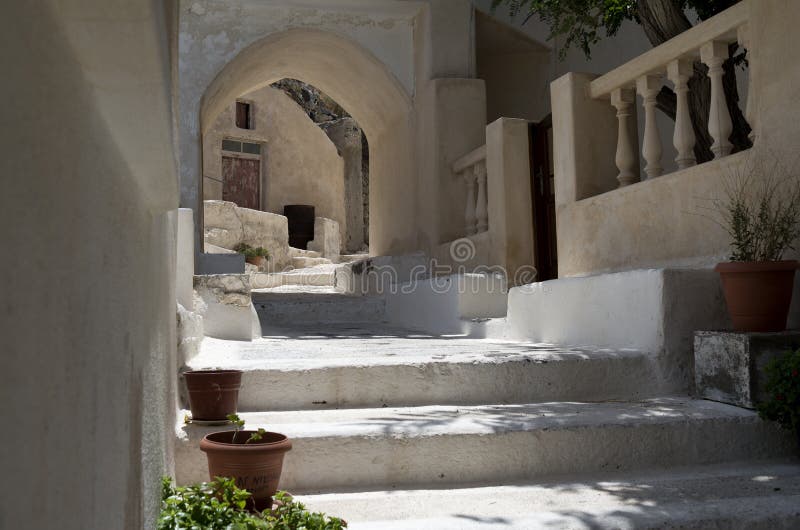 Stone stairs in Kamari.