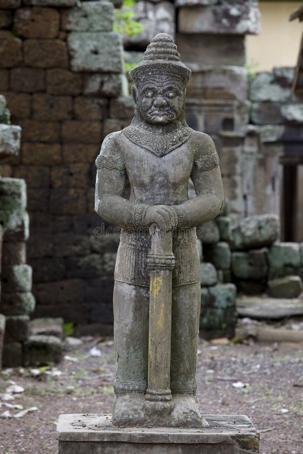 Stone Statue in a Cambodian Temple Stock Image Image of khmer, asian