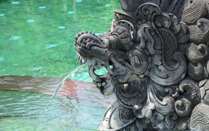 A Stone Statue for Decorations at the Swimming Pool Stock Image Image