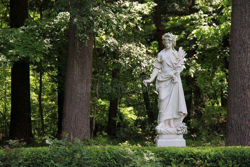 Stone statue displayed in Yaddo Gardens, Saratoga Springs,New York,Summer,2013