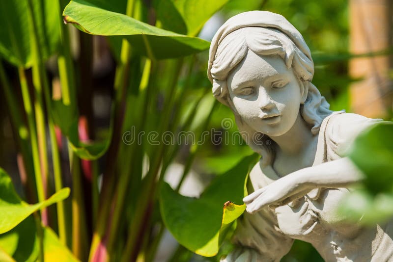 Stone Statue Used To Decorate the Garden. Stock Photo Image of