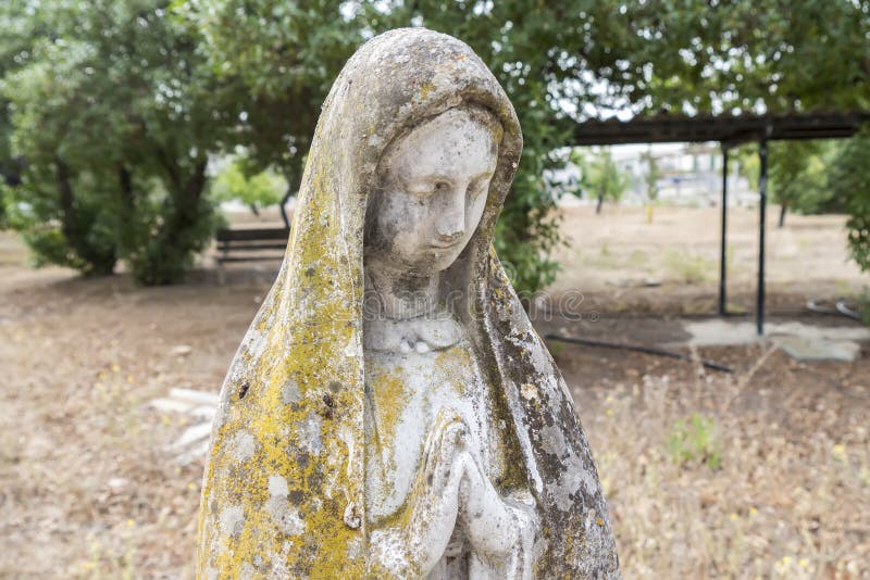 Stone Statue of the Virgin Mary Stock Image Image of catholicism