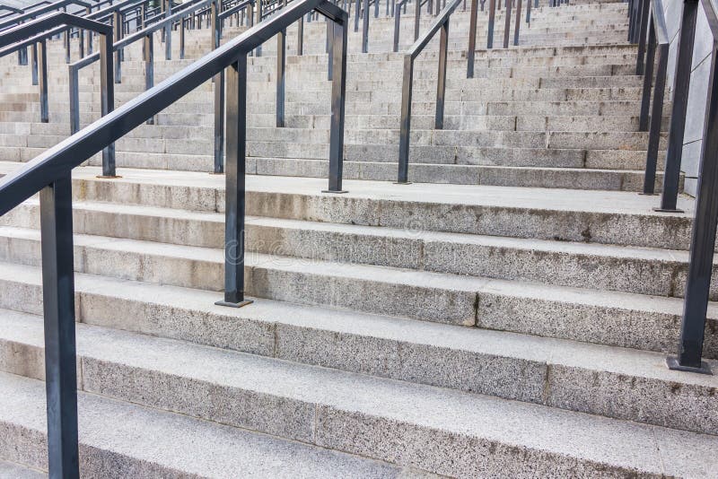 Stone steps with railing