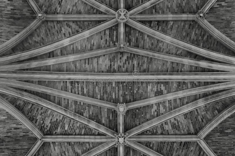 Stone textured background of the ceiling of the gothic Cathedral of Saint-andrÃ©, Bordeaux