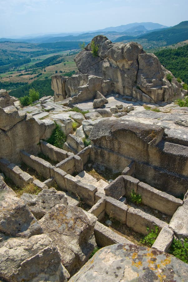 Stone tombs.The ancient Thracian city of Perperikon