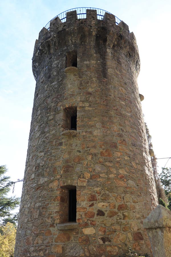 Stone tower inside Powerscourt Estate - County Wicklow - Ireland travel - No. 3 garden in world