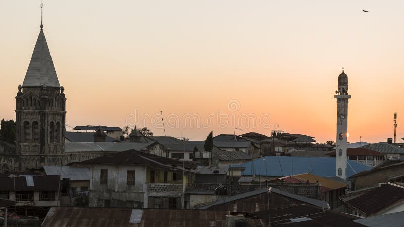 Stone Town in Zanzibar at night