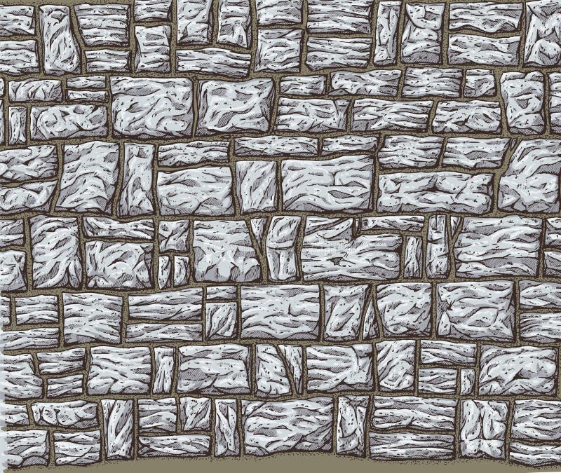Stone Wall stock vector. Illustration of wall, bricks 35105982