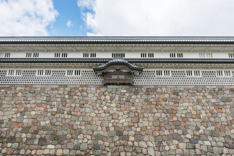 Stone wall in Japan stock image. Image of ishikawa, landscape 129134897