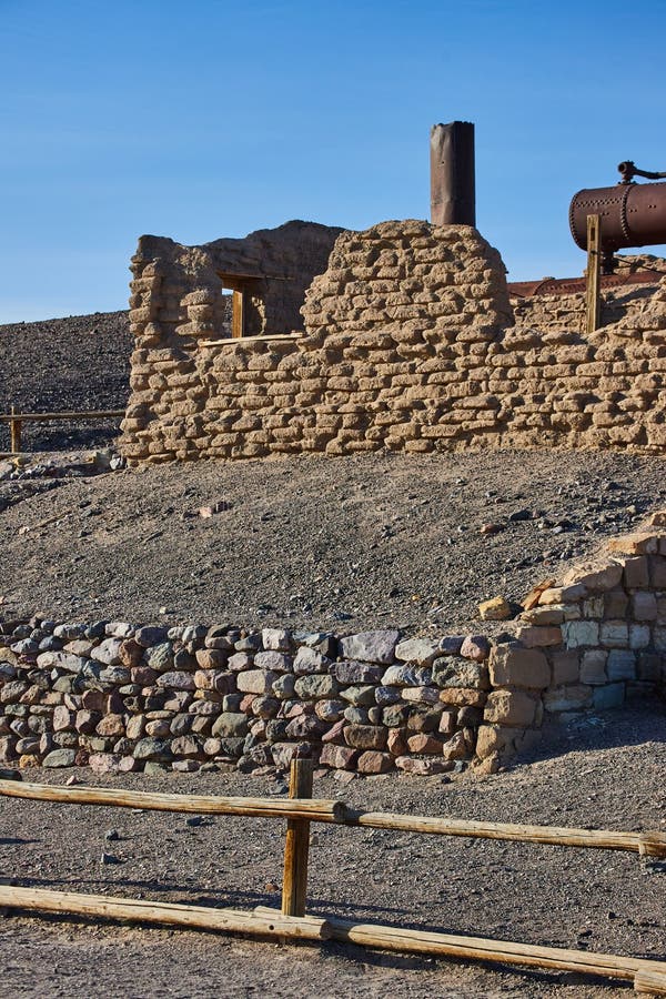 Stone Wall Structures in Desert Stock Image Image of city