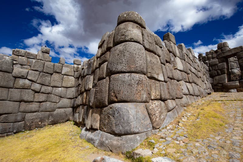 The stone walls of Sacsayhuaman. Cusco, Peru