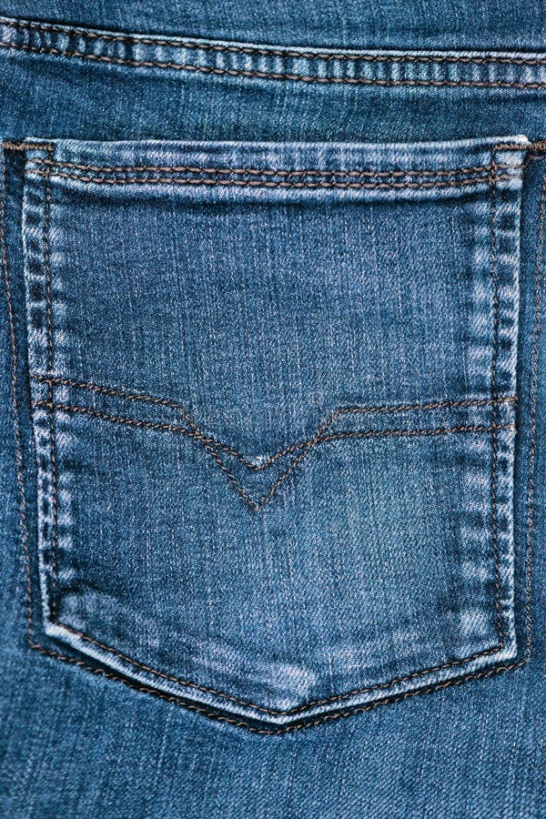 Stone Washed Rear Jean Pocket Stock Photo - Image of apparel, closeup ...