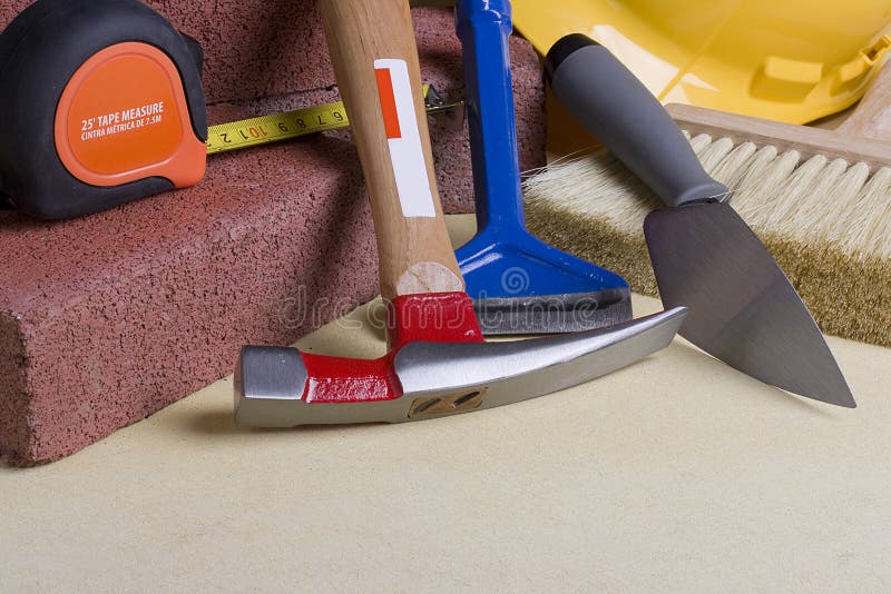 Stonemason s tools stock image. Image of equipment, industry 15797609