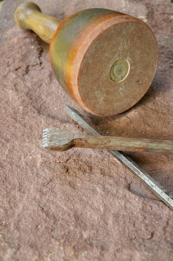 Stonemason tool stock photo. Image of ancient, builder 37568052