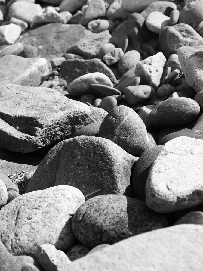 The stones in black and white