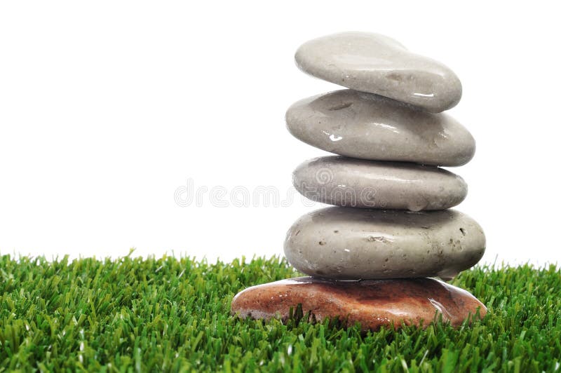 Stones on Grass stock image. Image of ancient, landscaping 11038363