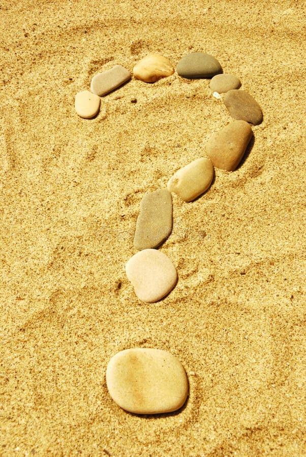 Stones on sand