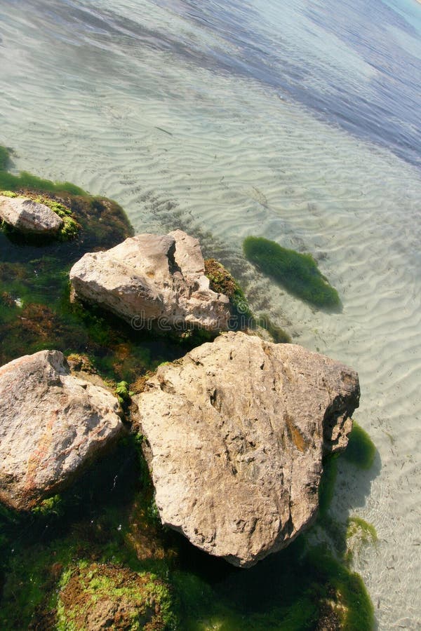 Stones and sea water