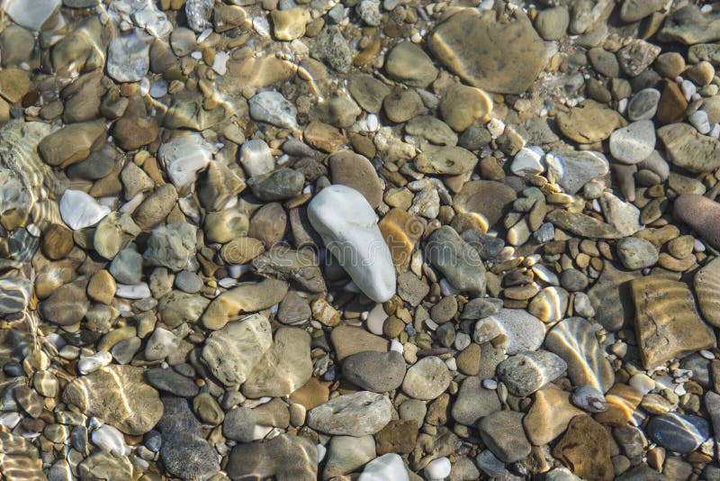 Stones under water