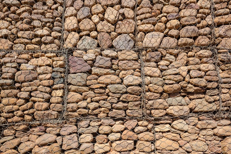 Stones Wall Wire Cages Royalty Free Stock Images Image 33454899