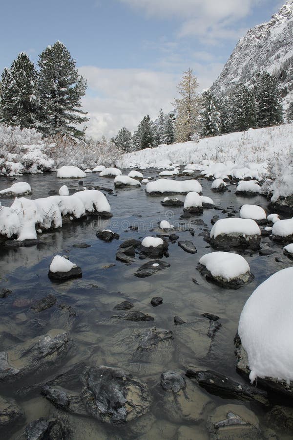 Stones in water.