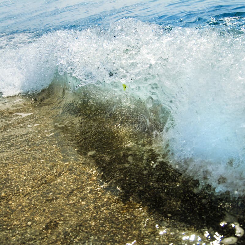 Stones and water wave