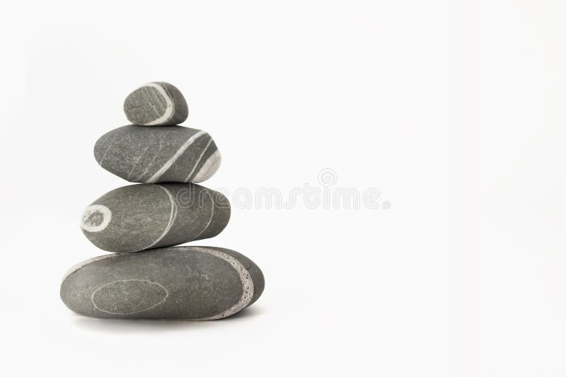 Stones in a white background