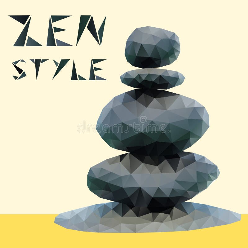 Stones in zen style stock vector. Illustration of beauty 43228831