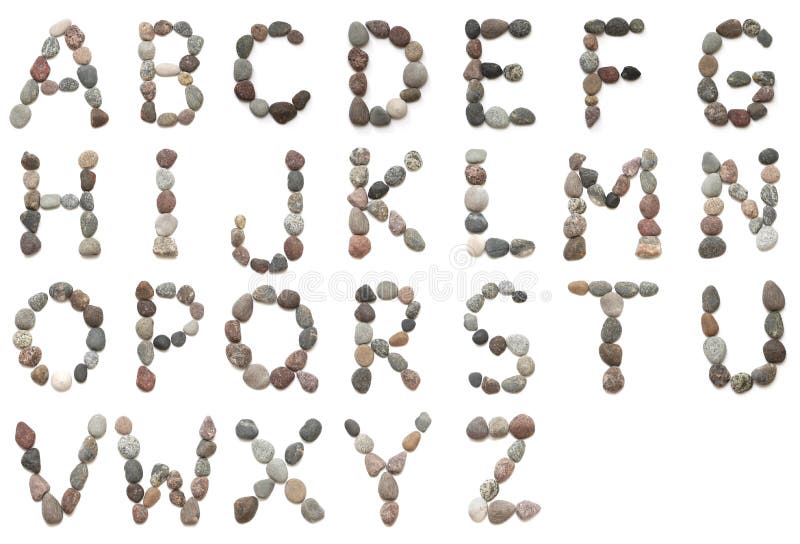 Stony alphabet royalty free stock image Stony alphabet royalty free stock image
