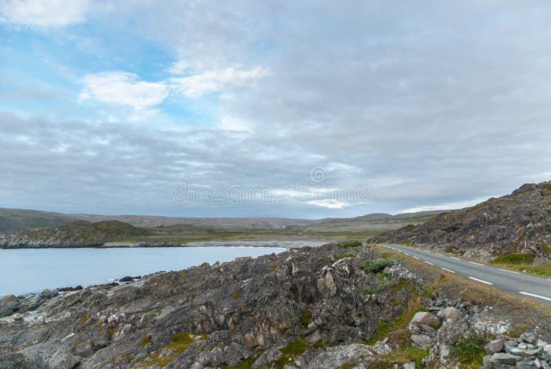 Piedra Costa de el arruinar a lo largo de turista ruta,, Noruega.