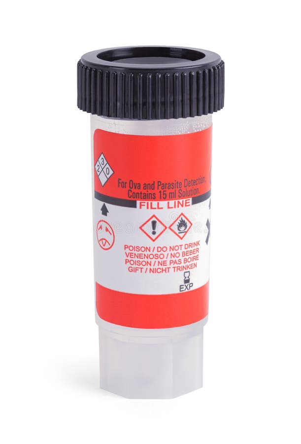 Stool Sample Container stock image. Image of vial, medical 136328935