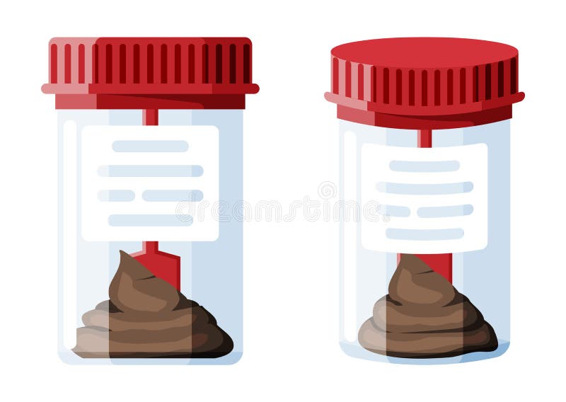 Stool Test Icon Isolated on White. vector illustration