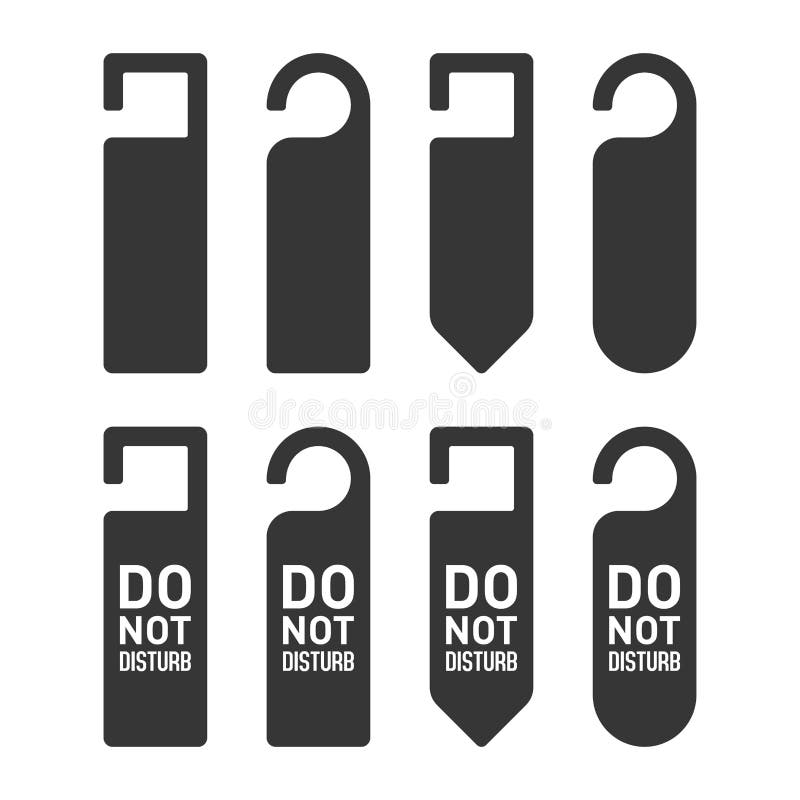 Stoor het Teken geen Reeks van de Deurhanger Vector stock illustratie Stoor het Teken geen Reeks van de Deurhanger Vector stock illustratie