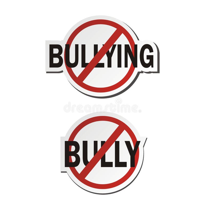 Stop bullying, stop bully - sticker sets, suitable for warning signs