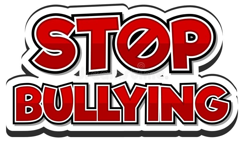 Stop Bullying Text for Banner or Poster Design Stock Vector ...