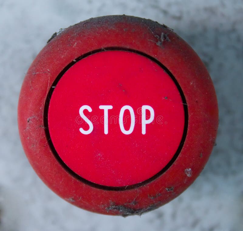 Stop Button stock image. Image of hazard, isolated, object - 14468269