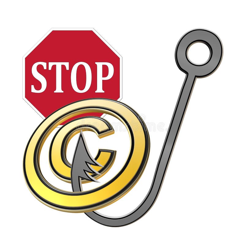 Stop Copyright Infringement vector illustration