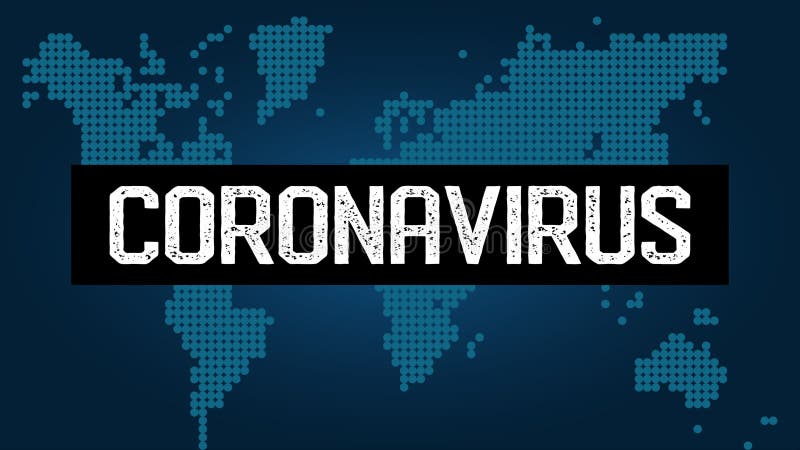 STOP coronavirus 2019-ncov map footage with flashing animation