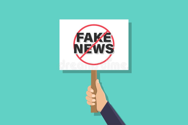 Stop Fake News Vector Design Illustration Stock Vector - Illustration ...