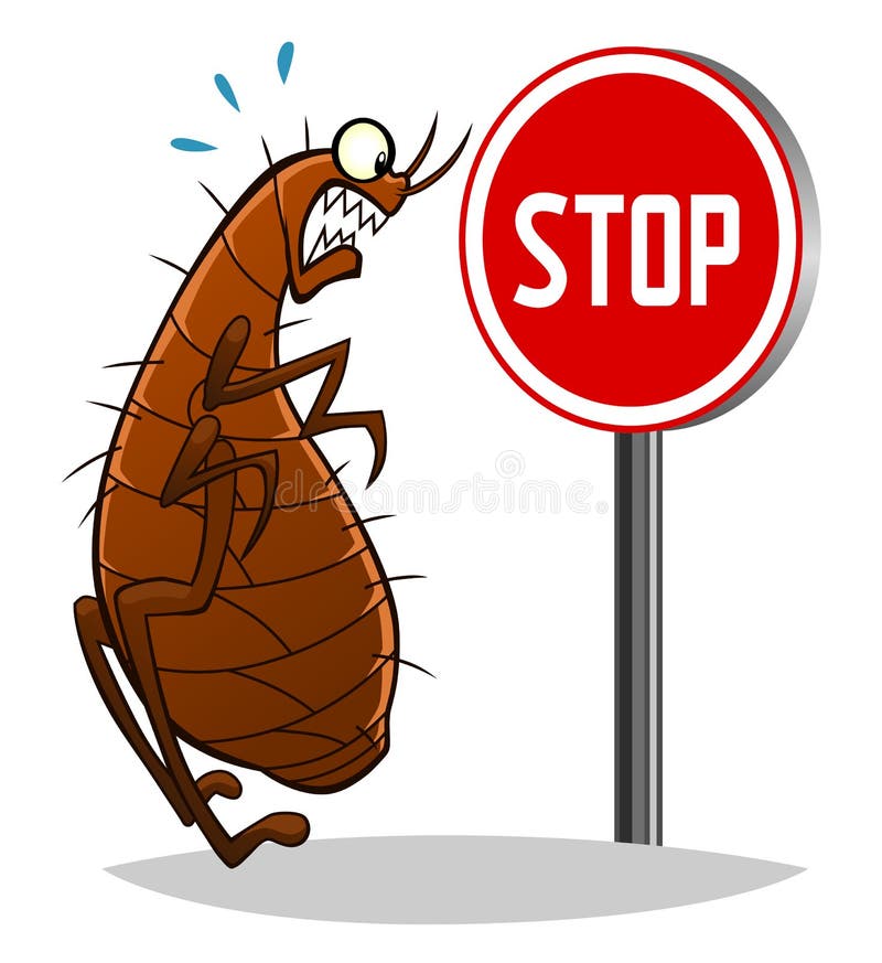 Stop fleas stock vector. Illustration of flea, sign, vector - 61905710