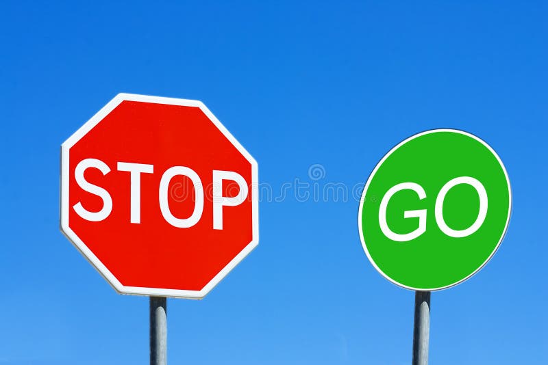 STOP And GO Traffic Sign