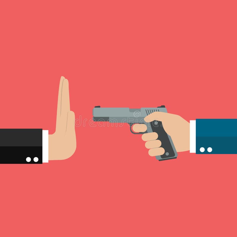 Stop Gun Violence stock illustration. Illustration of sign 110154417