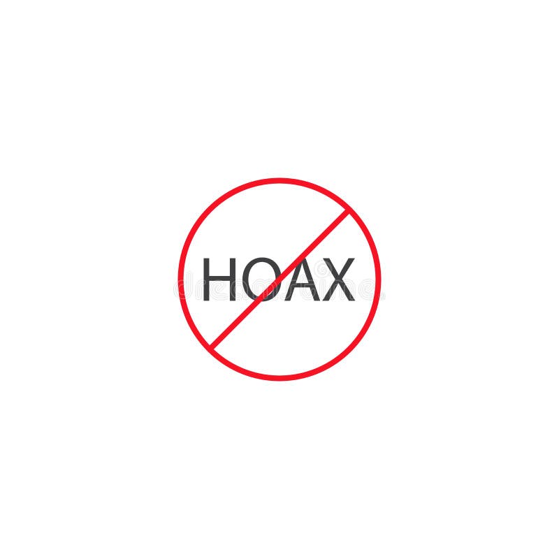 Red Stop Hoax sign stock illustration. Illustration of business - 139416805